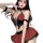 Glowing cloud cosplay lingerie featuring a plaid design with black accents, perfect for anime-inspired devil costumes.