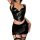 Glowing cloud dark devil pu leather corset set - edgy biker chic sexy outfit for photoshoots, featuring a sleek black design ...