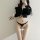 Glowing cloud low-rise heart lace thong - sheer sexy transparent t-back panties for women, elegant design with lace details a...