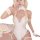 Glowing cloud pu bunny girl costume - sexy tight-fit role play lingerie set for cosplay & bedroom fun