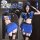 Sexy blue air hostess uniform lingerie with police-themed design, featuring a no-remove outfit for seductive allure.