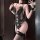 Golden night sexy cat maid costume - cute & alluring sheer mesh lingerie outfit for cosplay & role play