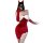 Sexy christmas lingerie dress set - minimalist style new year outfit for women, featuring red velvet with white fur accents...