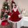 Sexy red dress with bunny ears, perfect for christmas, halloween, and new year costumes. ideal for festive occasions.