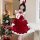 Sexy red dress with bunny ears, perfect for christmas, halloween, and new year costumes. ideal for festive occasions.