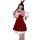 Sexy red dress with bunny ears and gift box, perfect for christmas, halloween, and new year costumes.