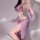 Gomeng vintage chinese lingerie set featuring a sexy hanfu-style design with lace and chiffon bodice, perfect for traditional...