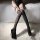 Gorgeous cloud lace-thigh high stockings featuring sexy black sheer mesh with bow-tie straps and contrast trim.