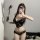 Gorgeous cloud leopard lingerie set featuring a sexy strapless bodysuit with tie details, perfect for small bust enhancement.