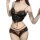Sexy cloud leopard lingerie set featuring a strapless bodysuit with lace and tie details for small bust enhancement.