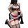 Gorgeous cloud lingerie set - seductive maid costume sleepwear, no-remove sexy uniform for women featuring black leather top ...