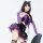 Gorgeous cloud sexy halloween cos pure temptation devil tutu skirt outfit - pu mini dress set featuring a purple corset, tutu...