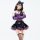 Gorgeous cloud sexy halloween cos pure temptation devil tutu skirt outfit - pu mini dress set featuring a purple satin bustie...