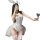 Gorgeous cloud sexy lingerie costume - bunny girl halloween outfit for nightclub & christmas cosplay, featuring bunny ears an...
