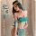 Vintage -inspired green silk belly dance costume, perfect for cosplay and performance. features intricate details and elegan...