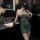 Green snake qipao lingerie - sheer high-neck bodycon sleep dress for women, seductive & pure-yu style nightwear