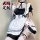 Large-size cosplay maid dress, japanese lolita style, sexy costume for women, featuring black and white colors with ruffles a...