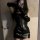 Gueiyun sexy catwoman agent costume - dark leather corset dress with demonic allure & elegant gothic style