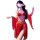 Exotic red guifei sensual lingerie set featuring silk flowing tassels and a tang dynasty flyaway sheer costume, perfect for s...