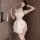 Elegant lace sheer cheongsam lingerie set, sweet maid costume with seductive design, perfect no-remove sleepwear.