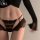 Guiyun lace bikini panties for women, featuring sheer design, hollow ring detail, and thin straps.