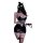 Sexy lace mesh pu leather mini bodycon dress, bold design perfect for night out outfits.