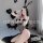 Cute bunny girl costume with sexy lingerie bodysuit for women, perfect for anime cosplay events
