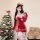 Halloween sexy christmas costume - red lingerie outfit for women, plus size broadcast & stage performance wear