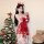 Sexy christmas costume - red lingerie outfit for women, perfect for halloween events and stage performances