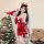 Sexy christmas red lingerie outfit for women, perfect for halloween and stage performances