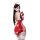 Sexy christmas costume with red lingerie, perfect for halloween performances and stage wear.
