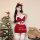 Sexy christmas dress with reindeer headband, perfect for halloween parties and stage performances