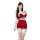 Sexy christmas dress with santa hat, perfect for halloween parties and stage performances