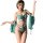 Huanqing ancient chinese style lingerie set - pure-yu seductive sleepwear featuring elegant teal design with delicate ties an...