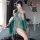 Huanqing original chinese ancient style lingerie dress – sheer hanfu-inspired sexy mesh bustier gown for women