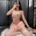 Huanqing floral lace cami set - push-up bra & matching sleepwear for small busts, featuring delicate floral patterns and soft...