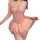 Huanqing floral lace cami set featuring a push-up bra with delicate floral patterns and matching sleepwear, perfect for small...