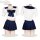 Huanqing original sexy jk student outfit - seductive no-remove wet look bodysuit & pleated skirt set, featuring a white top w...