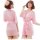 Ice silk lingerie set featuring a sexy pink bathrobe with lace details and a kimono-inspired design, perfect for intimate mom...