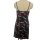 Sexy black dress adorned with red hearts and love text, featuring lace detailing and spaghetti straps, perfect for women seek...