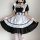 Japanese black and white maid dress for women, cute lolita cosplay costume, plus size kawaii uniform with ruffled details and...