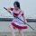 Japanese black and white maid dress cosplay costume, cute lolita outfit for women, plus size kawaii servant attire.