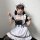 Japanese black and white maid dress for women, cute lolita cosplay costume, plus size kawaii uniform with ruffled details and...