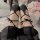 Japanese style cross-band over-the-knee socks for women – cute lolita student cotton stockings, fashionable mid-calf design w...