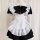Japanese cute lolita bunny girl cosplay dress - black & white maid outfit with ruffled skirt