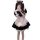 Japanese cute lolita bunny girl cosplay dress - black & white maid outfit with ruffled skirt
