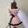 Japanese cute maid costume for women featuring a sweet lolita cat girl uniform with lace dress and apron set.