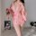 Japanese-style erotic kimono lingerie set – sheer chiffon waist-cinching nightwear & robe for passionate nights, featuring fl...