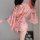 Japanese-style erotic kimono lingerie set – sheer chiffon waist-cinching nightwear & robe for passionate nights, featuring fl...