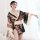 Japanese geisha kimono sleepwear set featuring floral patterns, perfect for cosplay or loungewear with elegant design.